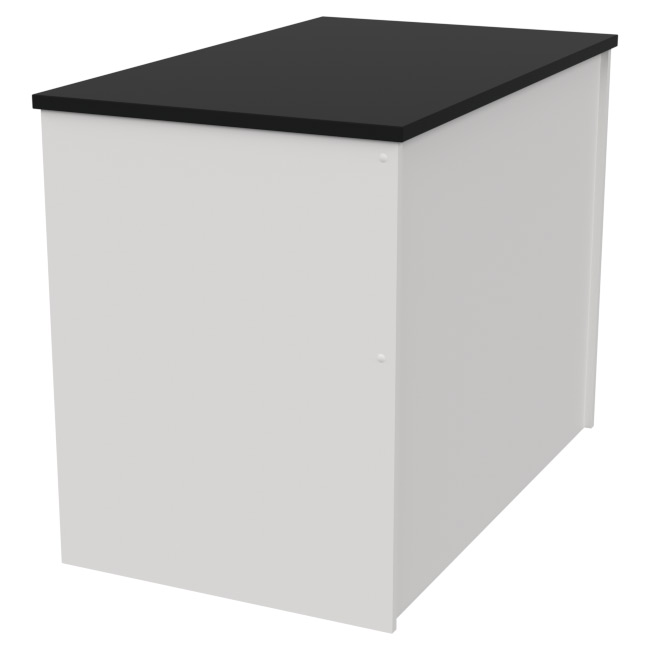Офисный стол СТЦ-45 цвет Белый+Черный 100/60/76 см
