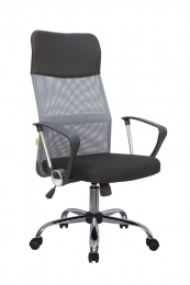 Кресло офисное RIVA 8074 Чёрный/Серый