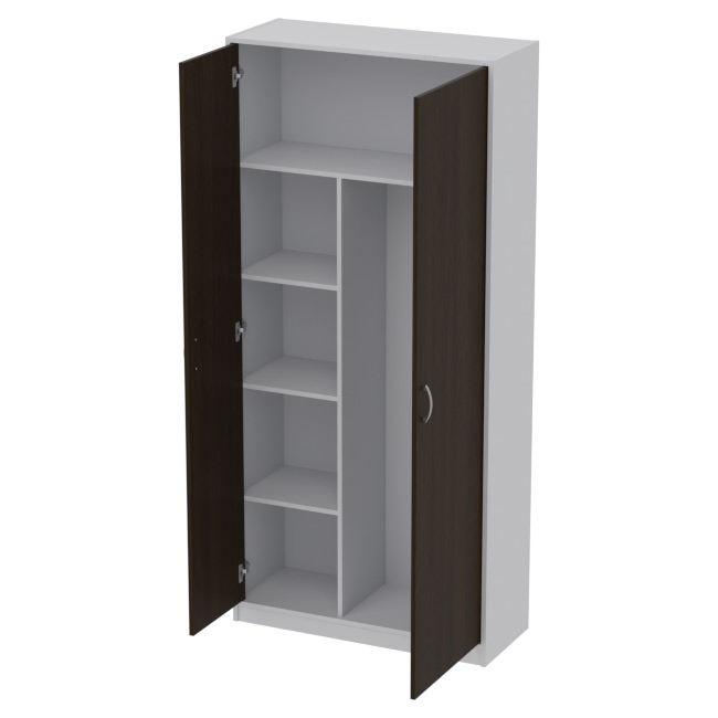 Шкаф для одежды ШО-7 цвет Серый+Венге 93/37/200 см