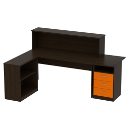 Комплект офисной мебели КП-12 цвет Венге+Оранж