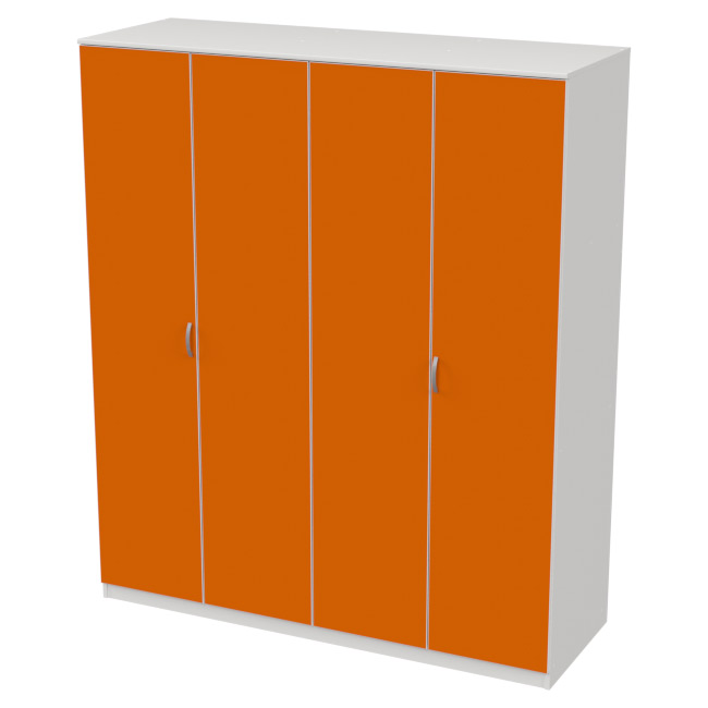 Мини-кухня для офиса МК-2/Д цвет Белый+Оранжевый 169/60/200 см