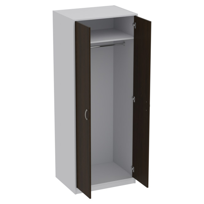 Шкаф для одежды ШО-6 цвет Серый+Венге 77/58/200 см