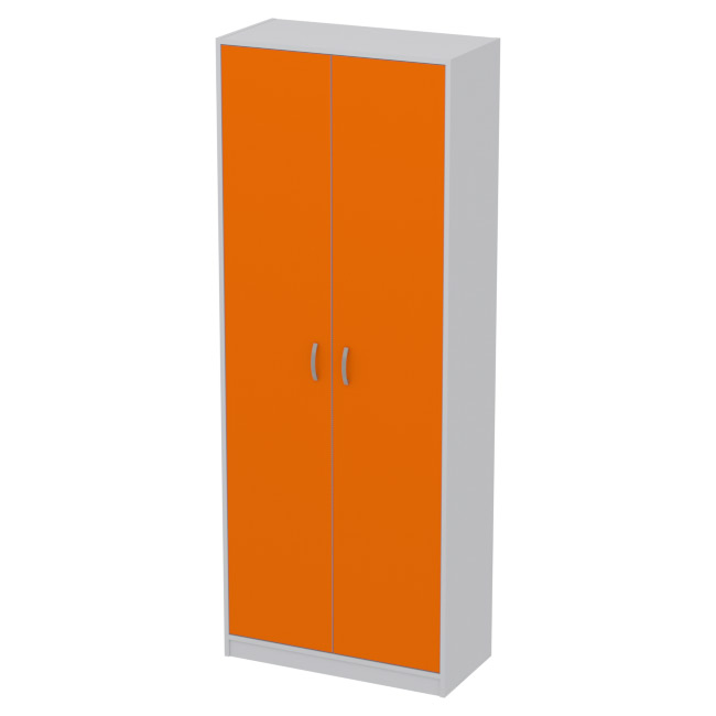 Офисный шкаф ША-2 цвет Серый+Оранж 77/37/200 см