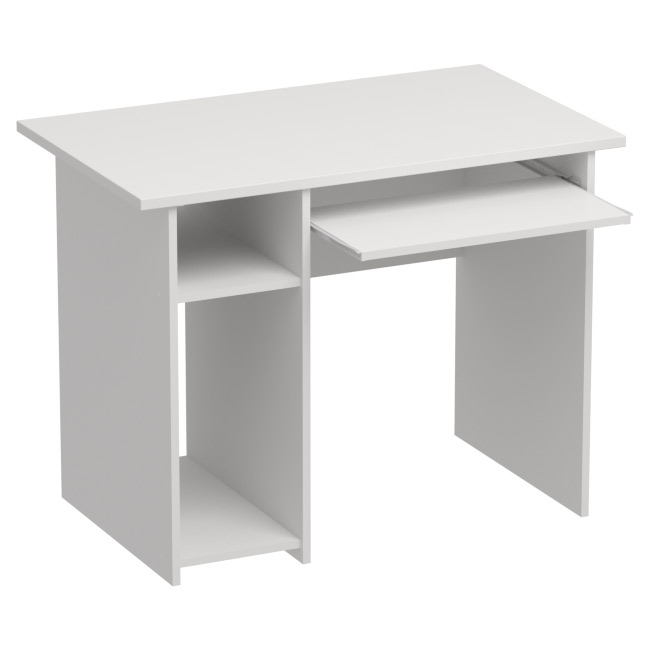 Компьютерный стол белого цвета СК-16Л 100/60/76 см