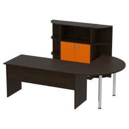 Комплект офисной мебели КП-13 цвет Венге+Оранж