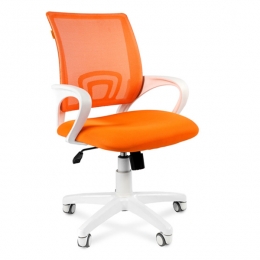 Компьютерное кресло CHAIRMAN 696 white оранжевое
