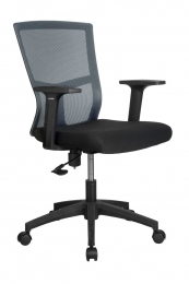 Кресло офисное RIVA 923 Чёрный/Серый