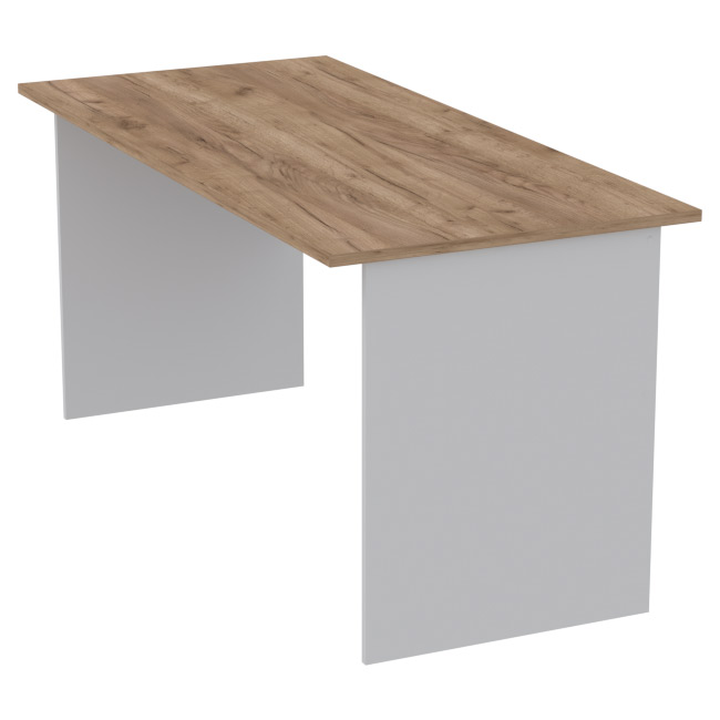 Офисный стол СТ-10 цвет Серый+Дуб Крафт 160/73/76 см