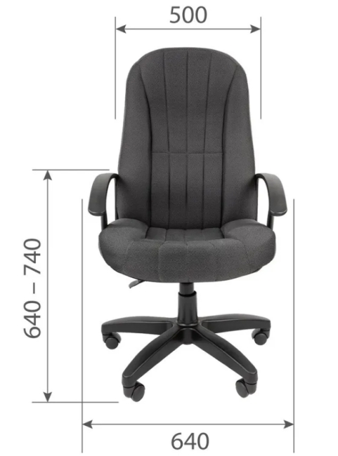 Кресло офисное Стандарт СТ-85 ткань 15-13 серый