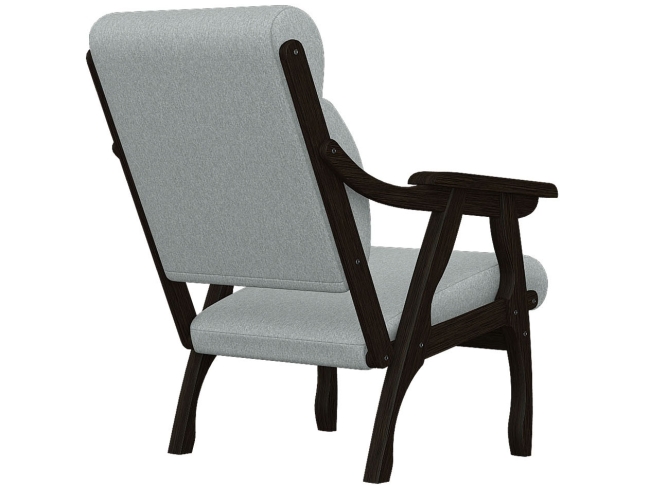 Кресло Вега 10 ткань серый каркас венге