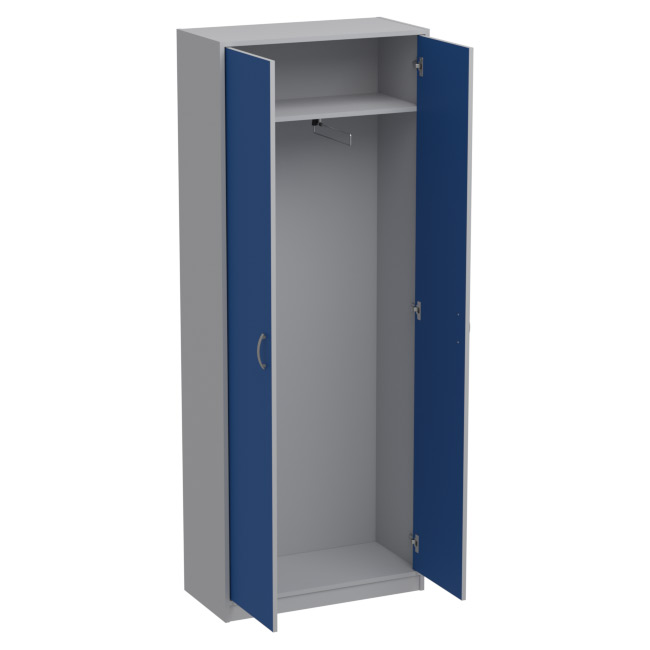 Шкаф для одежды ШО-52 Цвет Серый+Синий 77/37/200 см