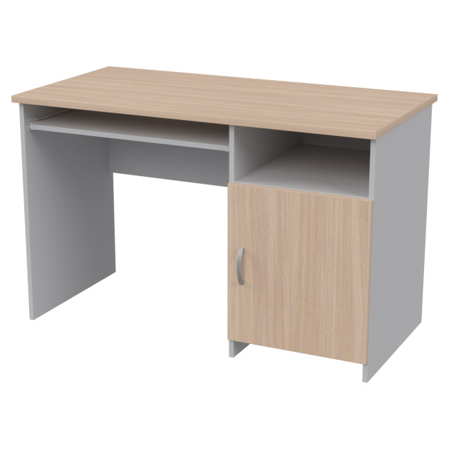 Компьютерный стол СК-21 цвет Серый+Дуб 120/60/76 см