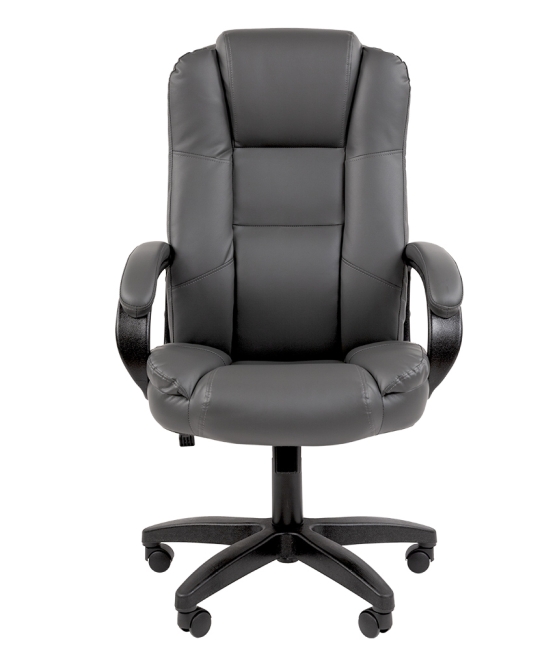 Офисное кресло Chairman 600LT Россия черный пластик экопремиум серый