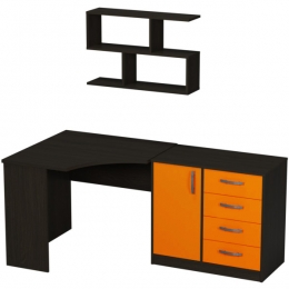 Комплект офисной мебели КП-18 цвет Венге+Оранж
