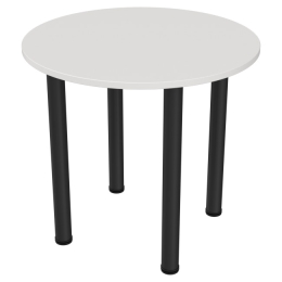 Круглый стол для переговоров СХК-14 Белого цвета опора черная 80/80/74 см