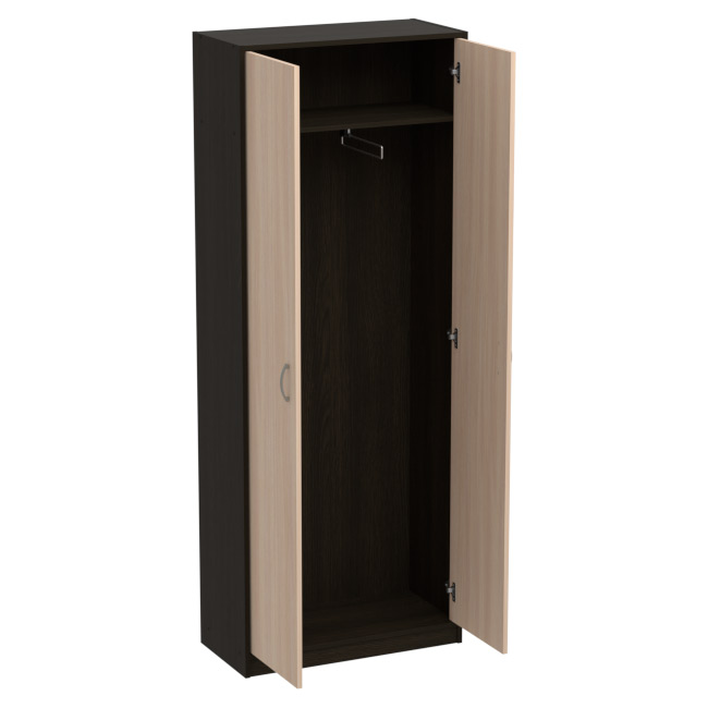 Офисный шкаф для одежды ШО-52 Цвет Венге+дуб 77/37/200 см