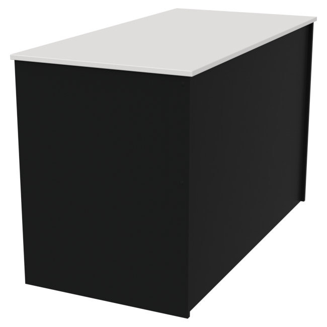 Стол офисный СТЦ-3 цвет Черный+Белый 120/60/75,4 см