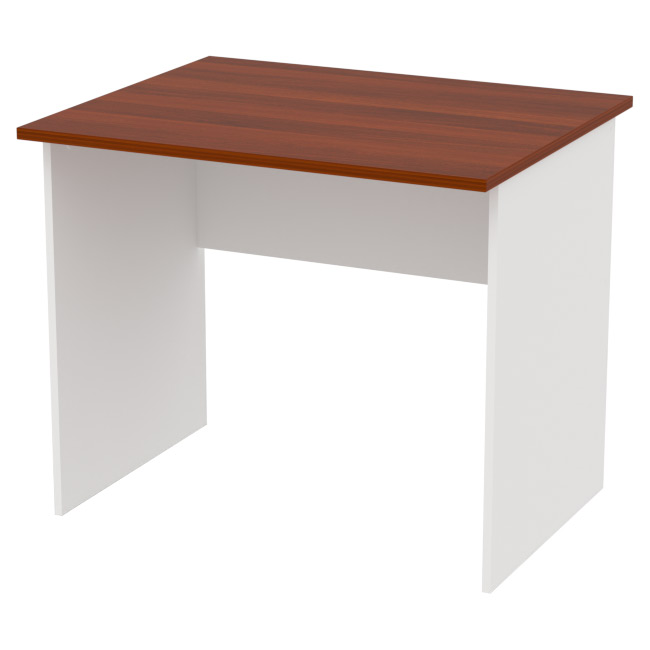 Офисный стол СТ-8 цвет Белый+Орех 90/73/76 см