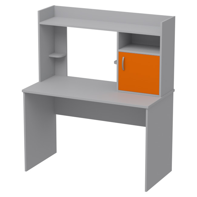 Компьютерный стол СК-1 Серый+Оранж 120/60/141 см