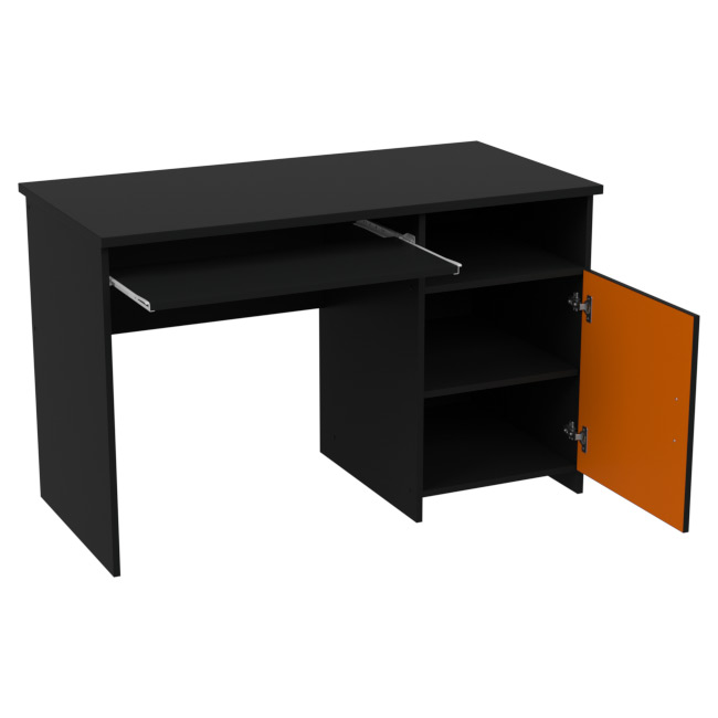 Компьютерный стол СК-21 цвет Черный+Оранж 120/60/76 см