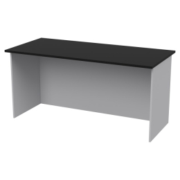 Офисный стол СТЦ-10 цвет Серый+Черный 160/73/76 см