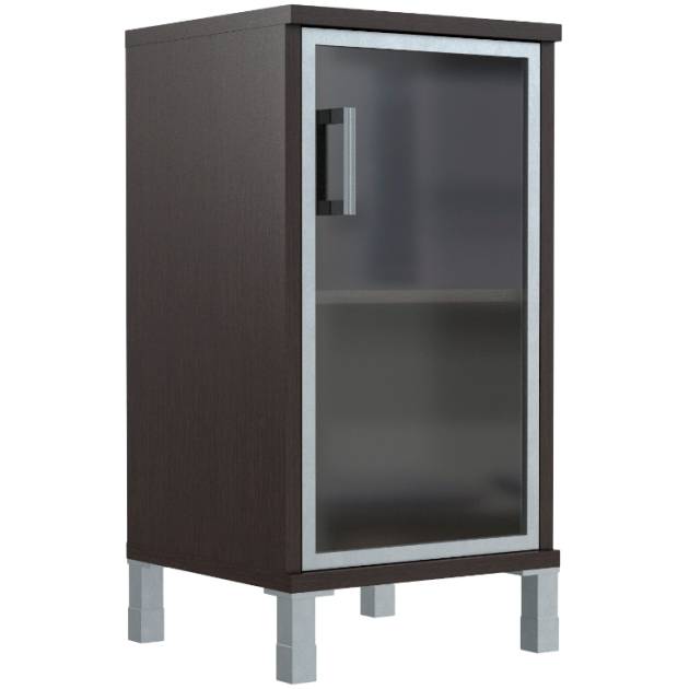 Шкаф-колонка низкая со стеклянной дверью В 411.4 R Венге Магия 47,5/45/92