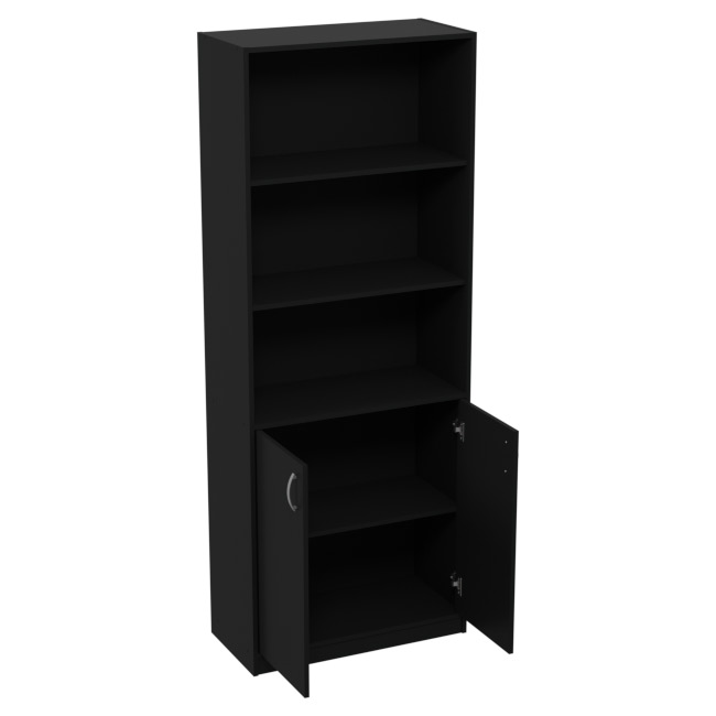 Шкаф для офиса ШБ-3 цвет Черный 77/37/200 см
