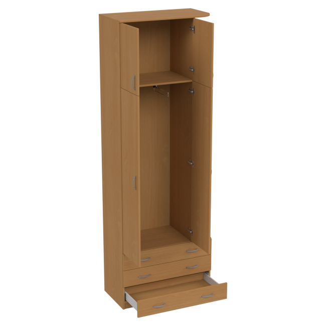 Шкаф для одежды ШО-45 цвет Бук Бавария 89/45/260 см купить в Москве Шкаф для одежды ШО-45 цвет Бук Бавария 89/45/260 см