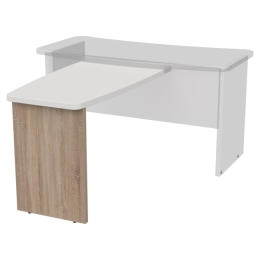 Брифинг-приставка Б-11 цвет Дуб Сонома+Белый 110/60 см