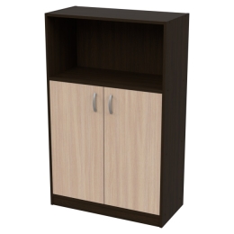 Офисный шкаф СБ-63 цвет Венге+Дуб Молочный 77/37/123 см
