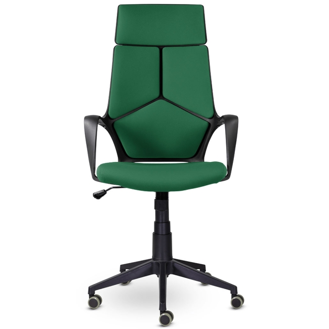 Кресло офисное IQ black plastic+зеленый