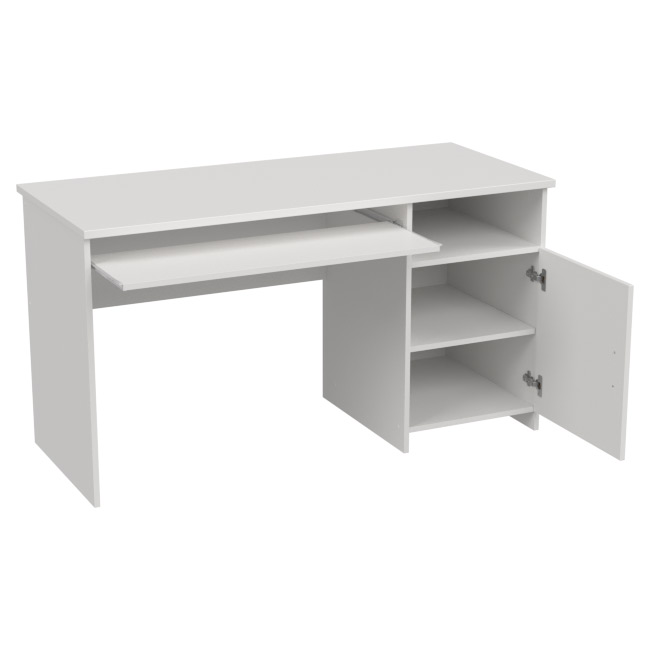 Компьютерный стол белого цвета СК-22 140/60/76 см