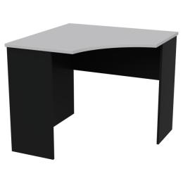 Угловой стол СТУ-19 цвет Черный+Серый 90/90/76 см