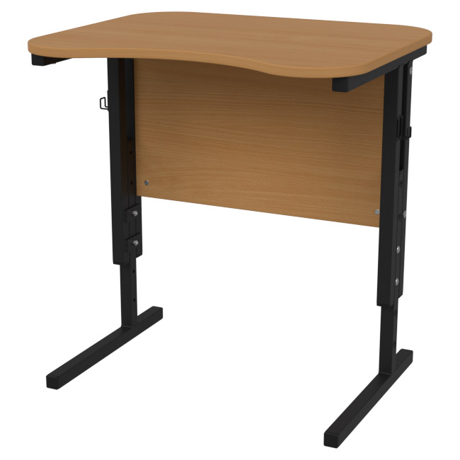 Парта школьная одноместная ЭРГО цвет Бук Бавария ПЭ-1 60/50/51-75 см