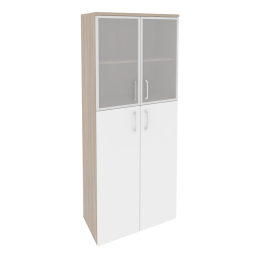 Шкаф высокий широкий O.ST-1.7 R Дуб Аттик/Белый