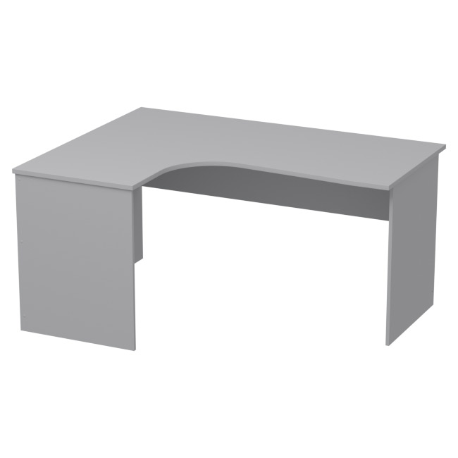 Офисный стол угловой СТУ-П цвет Серый 160/120/76 см