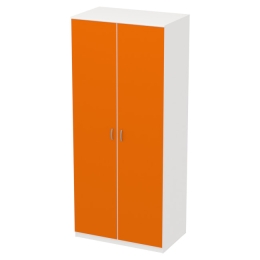 Шкаф для одежды ШО-63 цвет Белый+Оранж 102/63/235 см