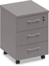 Тумба выкатная 3-ящичная с замком топ ДСП Мокко премиум МР 204 МП/МП 42/45/57 см