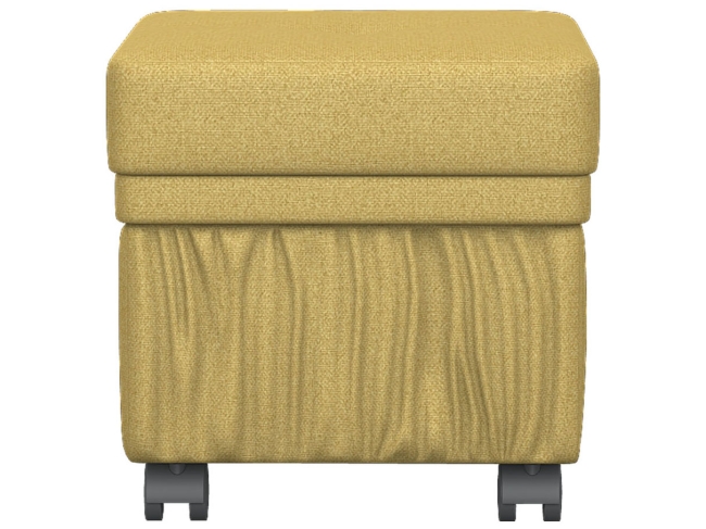 Банкетка BeautyStyle 5 с ящиком на колесах ткань желтый