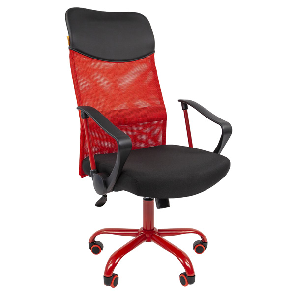 Офисное кресло премиум CHAIRMAN 610 CMET Красный