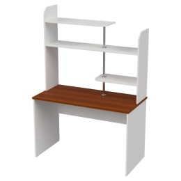 Компьютерный стол СК-12 Белый+Орех 120/60/176 см