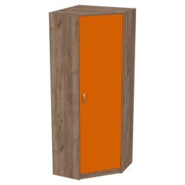 Офисный шкаф угловой ШУ-2з цвет Дуб Крафт + Оранж