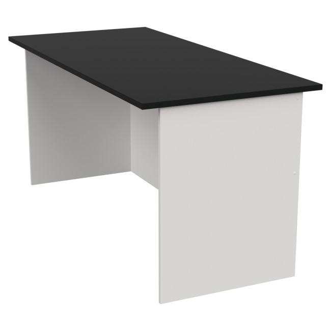 Офисный стол СТЦ-10 цвет Белый+Черный 160/73/76 см