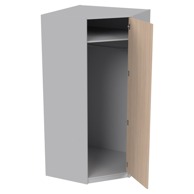Шкаф для одежды ШУ-1 цвет Серый+Дуб Молочный