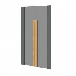 Комплект стеклянных средних дверей Rem-02.2 графит