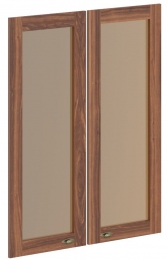 Двери рамочные стеклянные RGFD 42-2 Орех Даллас