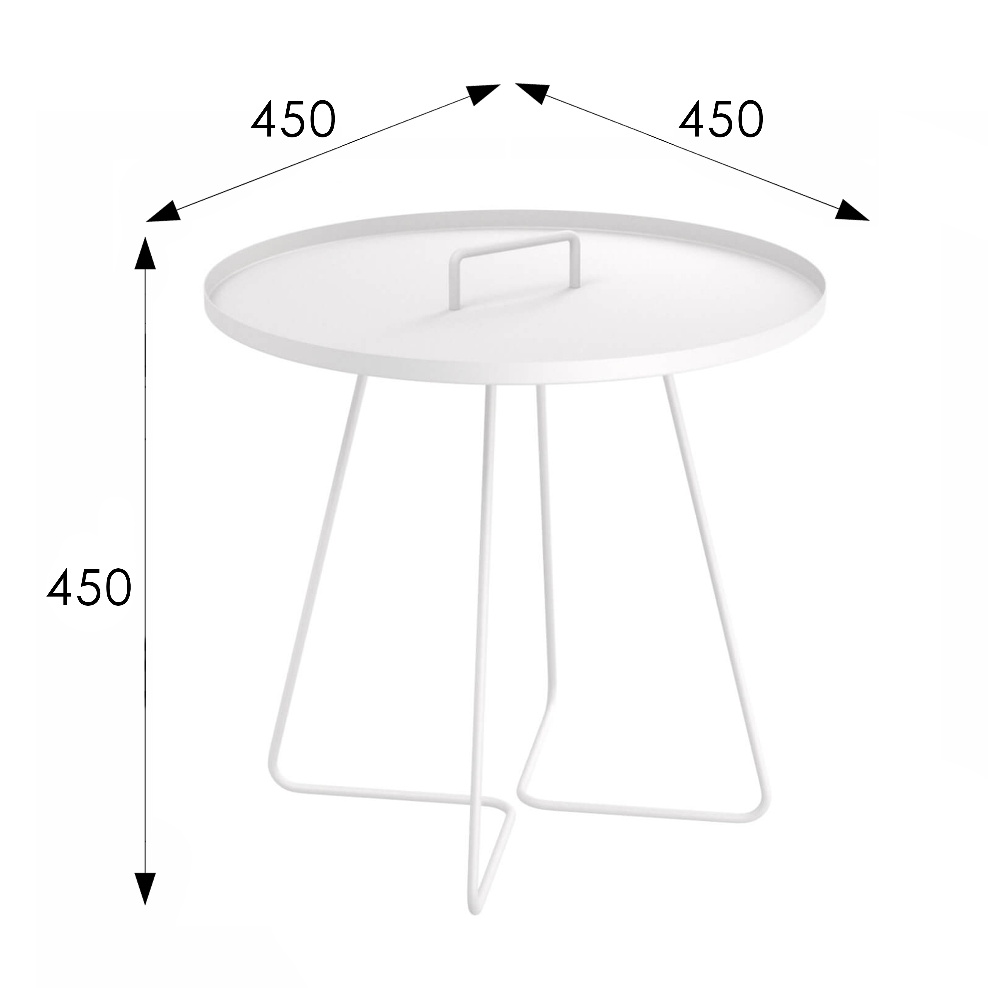 Столик журнальный SHT-CT42 белый муар
