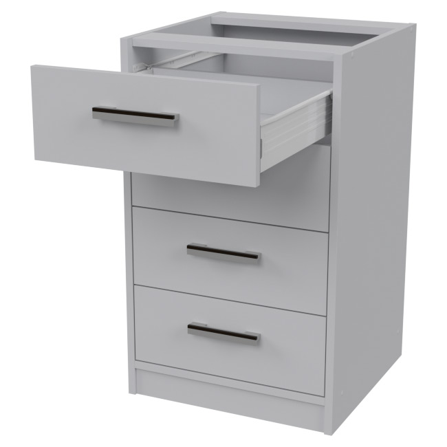 Офисная приставная тумба ТС-27+С-17МВ цвет Серый 45/44/74 см