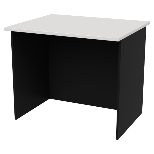 Офисный стол СТЦ-8 цвет Черный+Белый 90/73/76 см