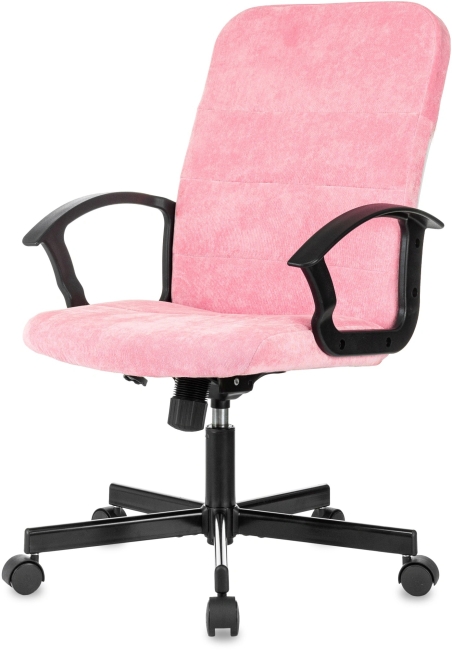 Офисное кресло Бюрократ TRIEST FABRIC-VELV36 розовый